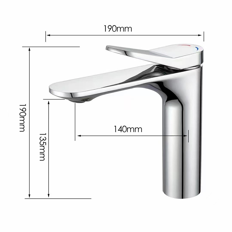HB6004 NEW DESIGN High Quality Space brass Anodized surface single handle basin faucet