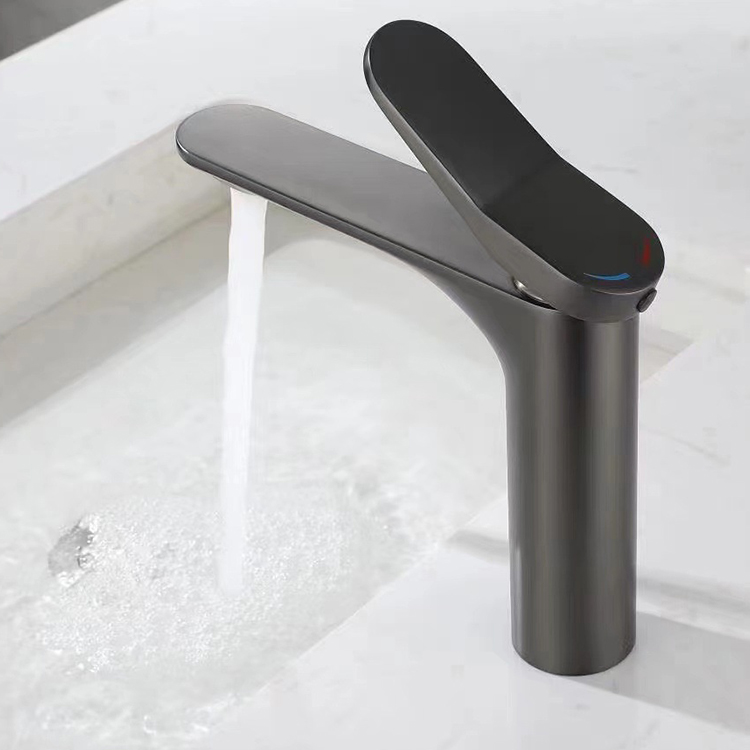 HB6004 NEW DESIGN High Quality Space brass Anodized surface single handle basin faucet