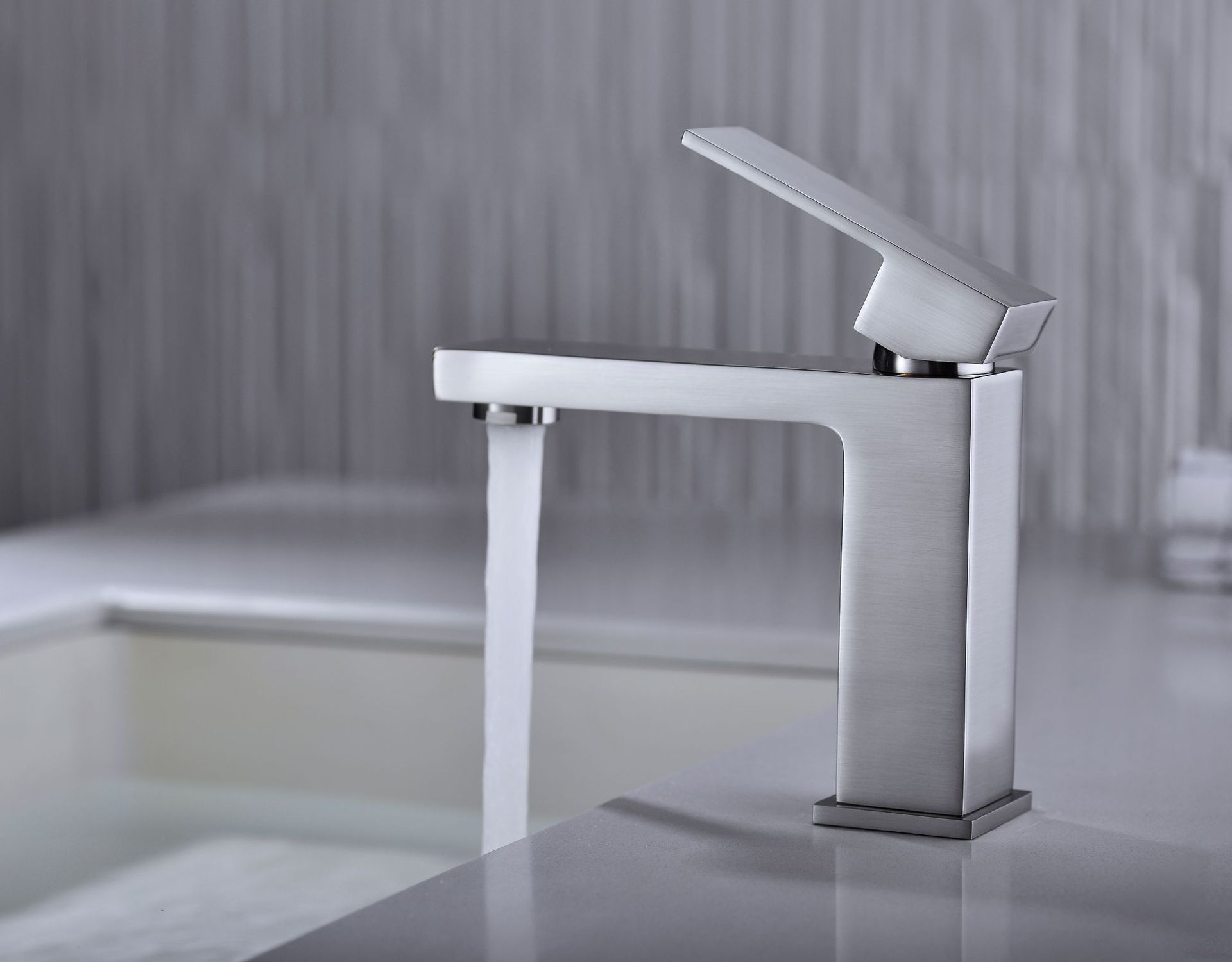 HB6006 NEW DESIGN High Quality Space Brass Anodized Surface Single Handle Basin Faucet