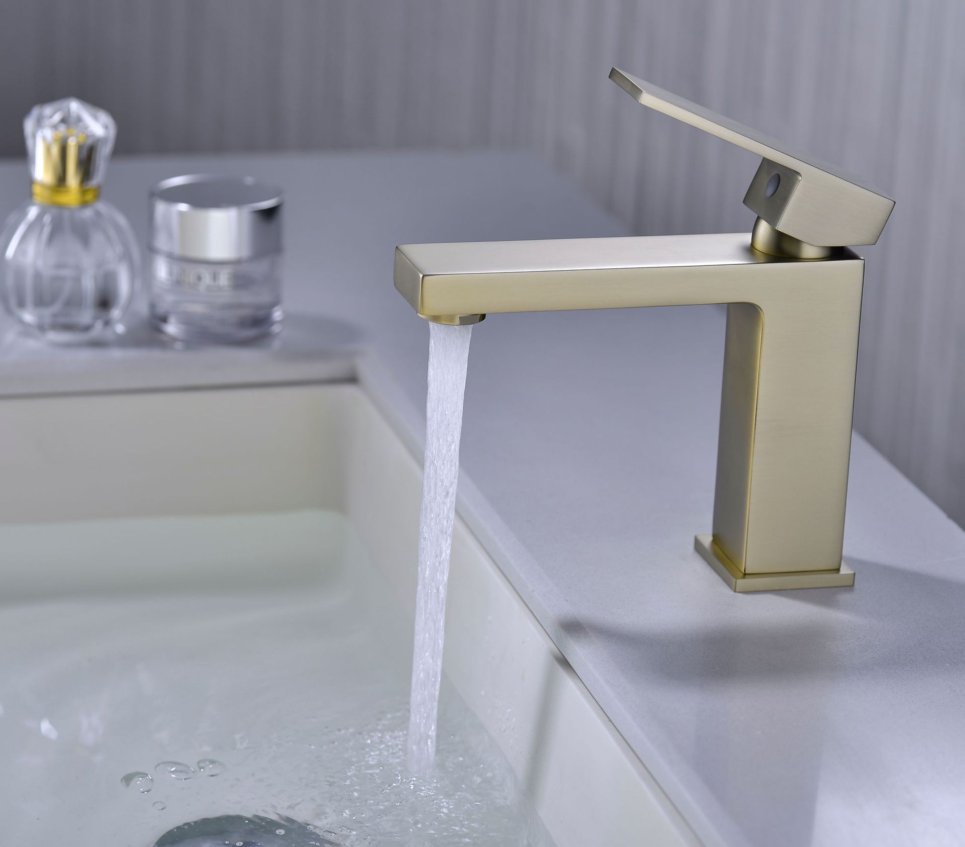 HB6006 NEW DESIGN High Quality Space Brass Anodized Surface Single Handle Basin Faucet