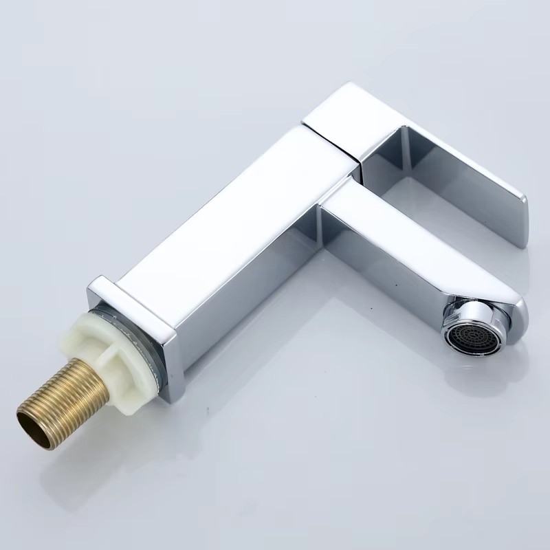 HB6007 Single Cold Water Wash Hand Zinc Body Square Single Handle Basin Faucet