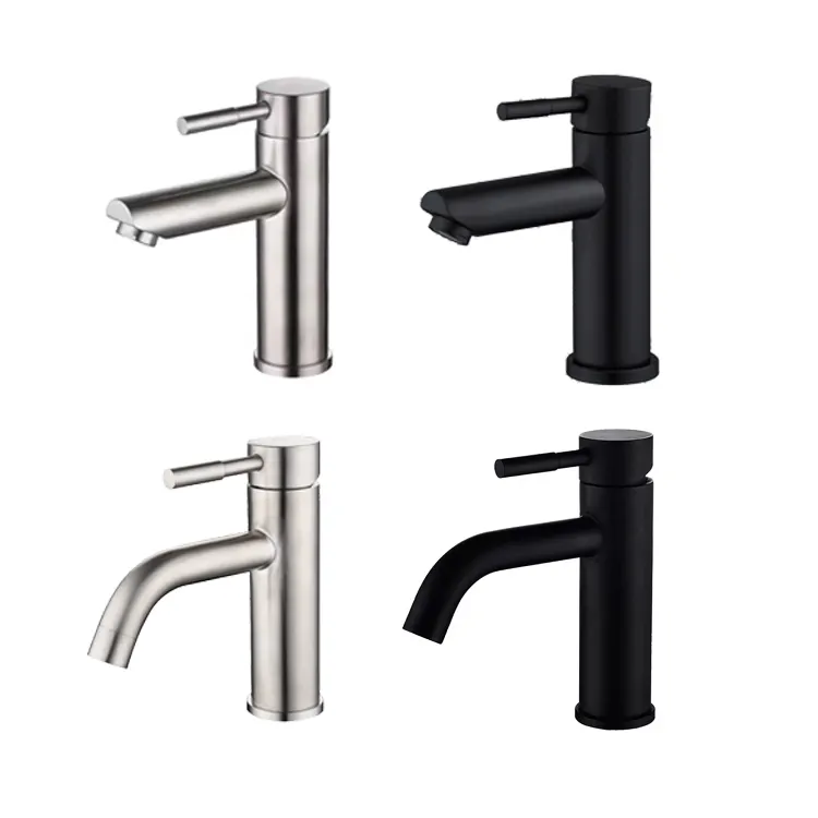 HB6008 Single Handle Bathroom Faucet Single Hole Stainless Steel