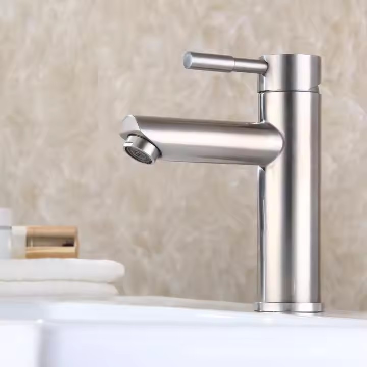 HB6008 Single Handle Bathroom Faucet Single Hole Stainless Steel