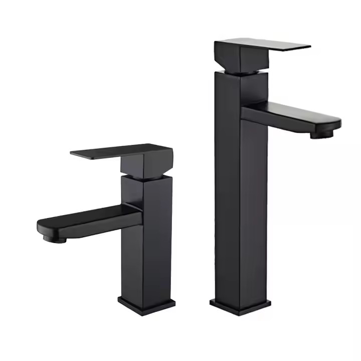 HB6009 Square Design Hot and Cold Water Taps Wash Basin Faucet