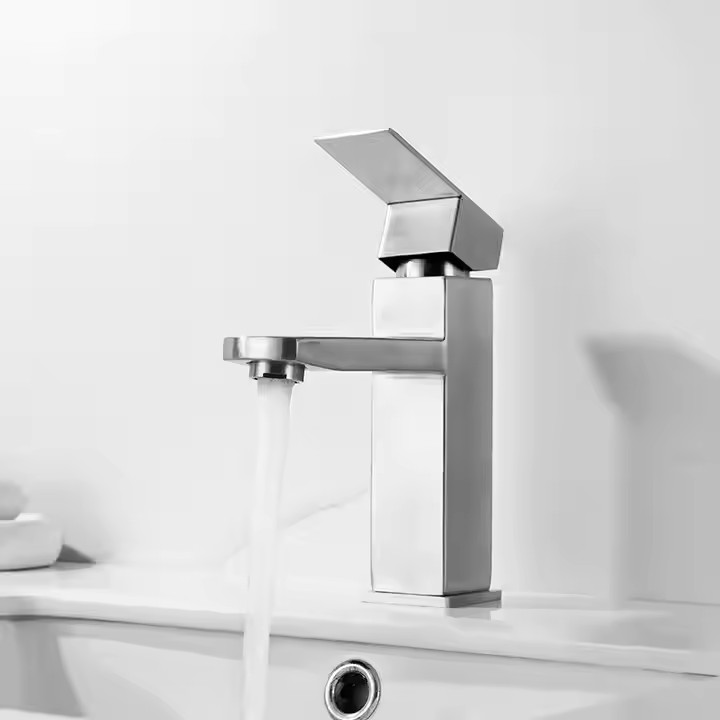 HB6009 Square Design Hot and Cold Water Taps Wash Basin Faucet