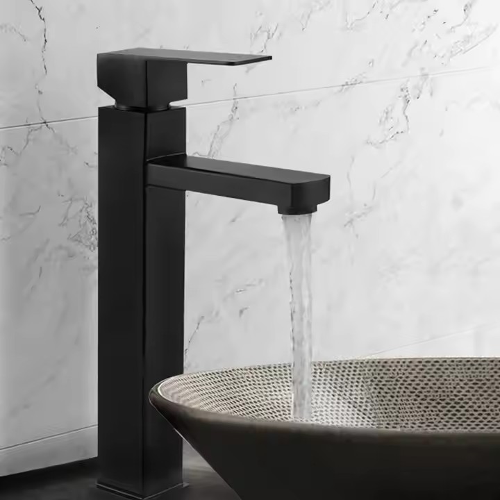 HB6009 Square Design Hot and Cold Water Taps Wash Basin Faucet