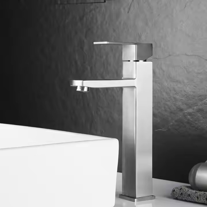 HB6009 Square Design Hot and Cold Water Taps Wash Basin Faucet