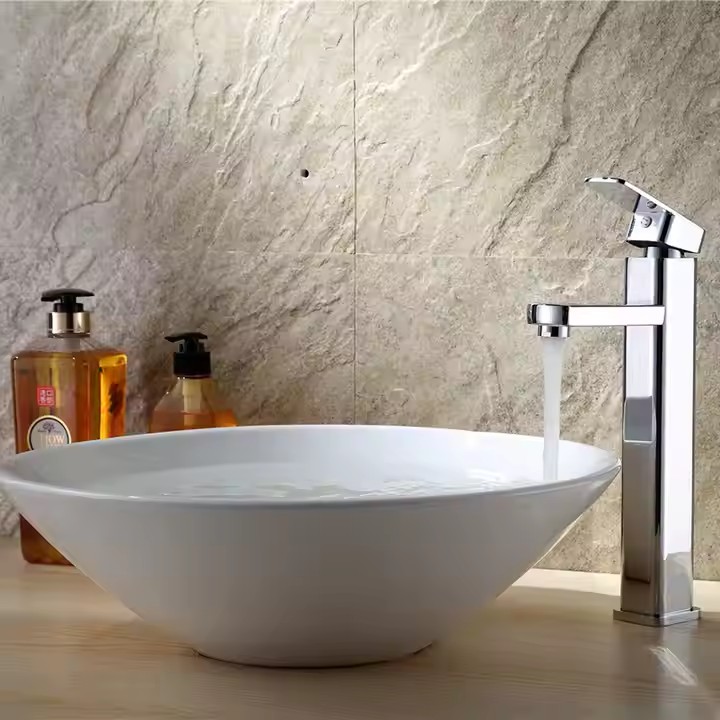 HB6010 Square Basin Hot and Cold Faucet Zinc