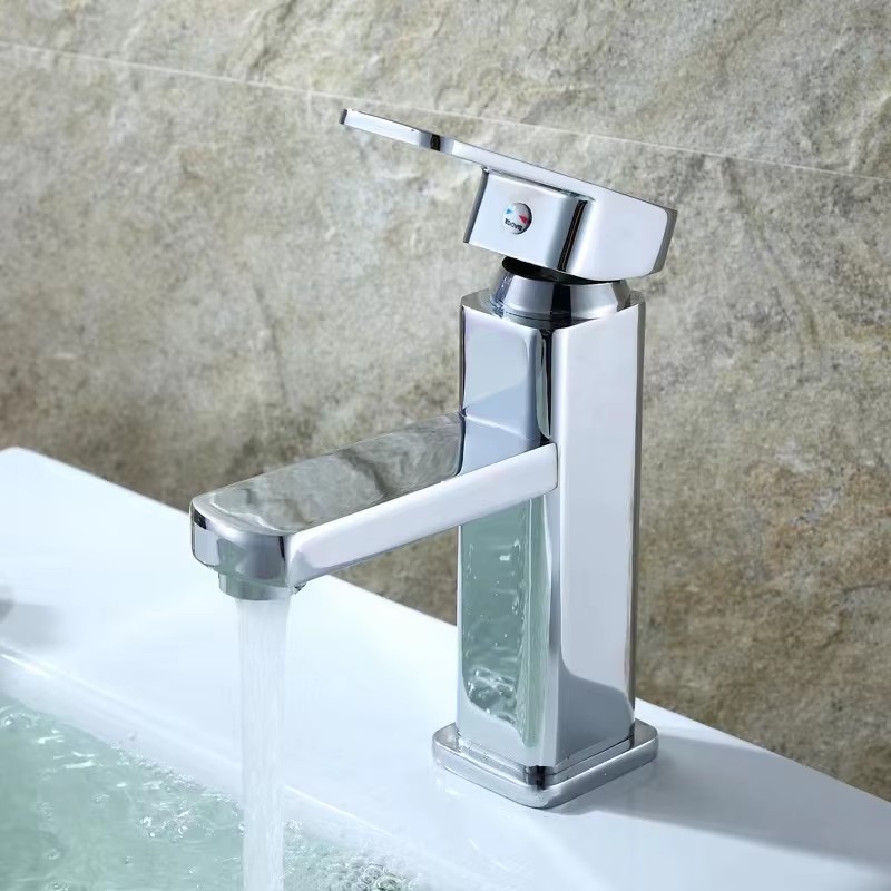 HB6010 Square Basin Hot and Cold Faucet Zinc