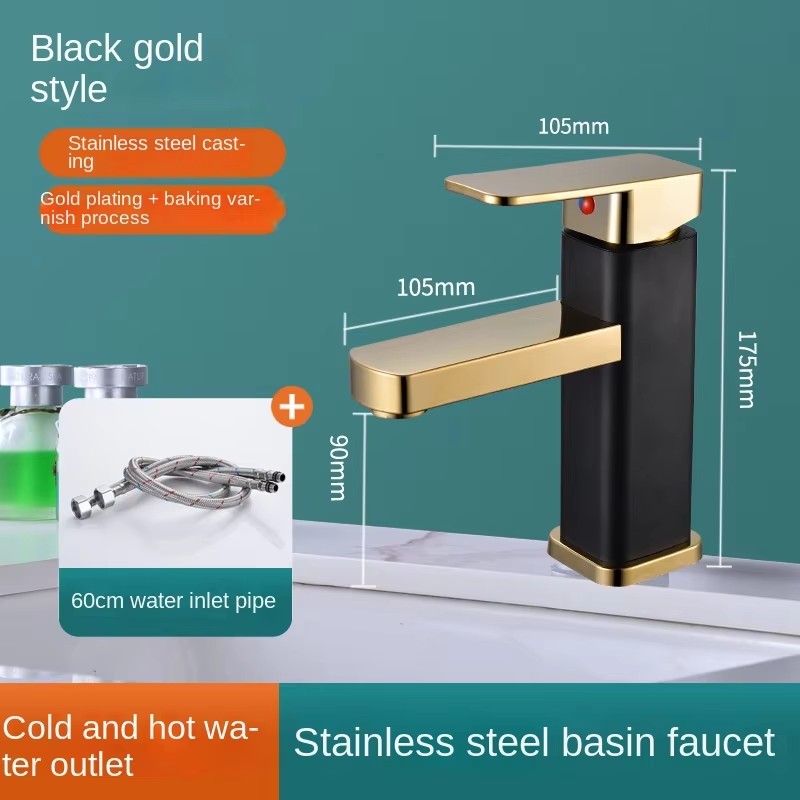 HB6010 Square Basin Hot and Cold Faucet Zinc