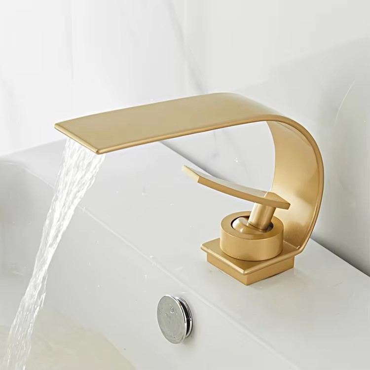HB6031 Basin Faucet All Copper Bathroom Cabinet Waterfall Outlet Hot and Cold Faucet