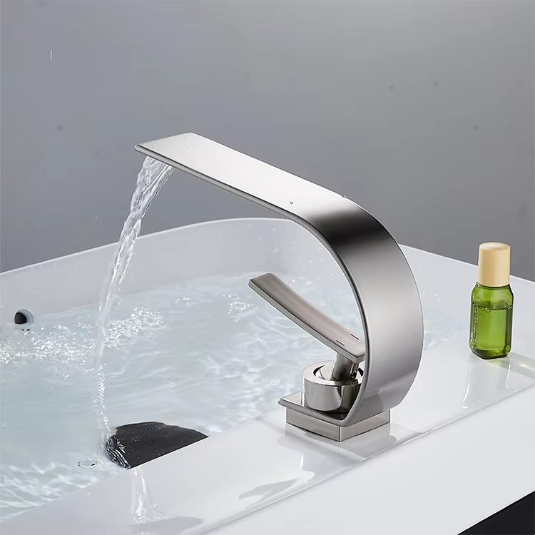 HB6031 Basin Faucet All Copper Bathroom Cabinet Waterfall Outlet Hot and Cold Faucet