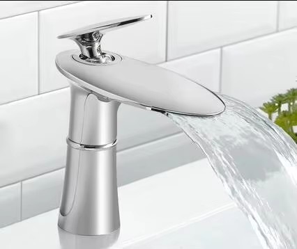 HB6032 Basin Faucet All Copper Bathroom Cabinet Waterfall Outlet Hot and Cold Faucet