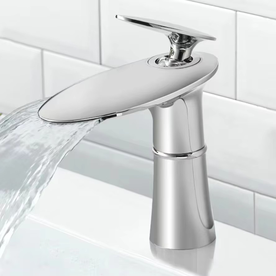 HB6032 Basin Faucet All Copper Bathroom Cabinet Waterfall Outlet Hot and Cold Faucet