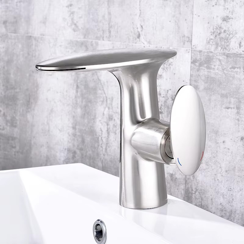  HB6035 Basin Faucet All Copper Bathroom Cabinet Waterfall Outlet Hot and Cold Faucet	