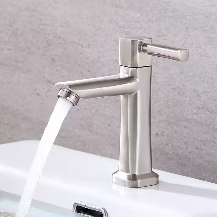  HB6039 New Design Single Cold Water Zinc Body Single Handle Basin Faucet	