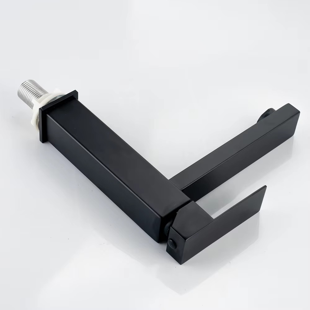  HB6040 Single Cold Water Wash Hand Stainless Steel Square Single Handle Basin Faucet	