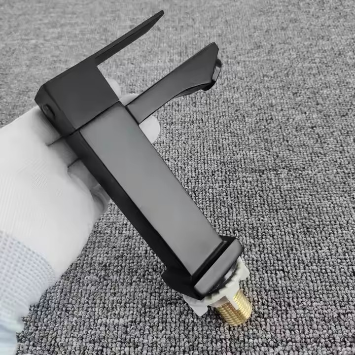 HB6007 Single Cold Water Wash Hand Zinc Body Square Single Handle Basin Faucet