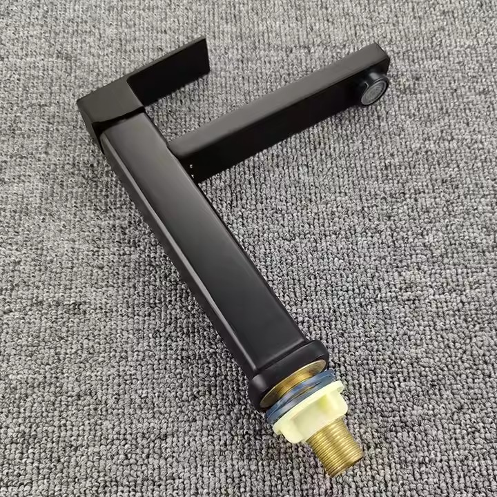  HB6041 Single Cold Zinc Body Square Single Handle Basin Faucet Long And Short