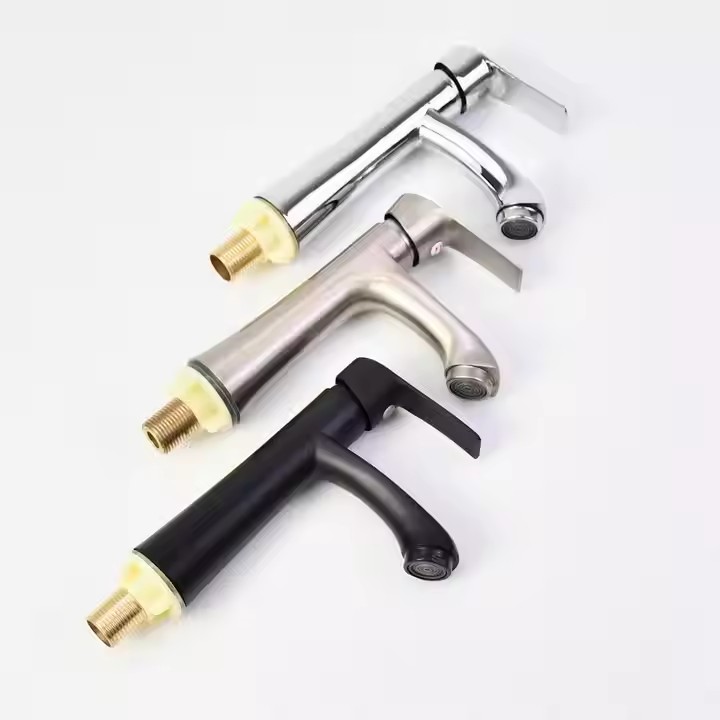  HB6049 New Design Single Cold Water Zinc Body Single Handle Basin Faucet	