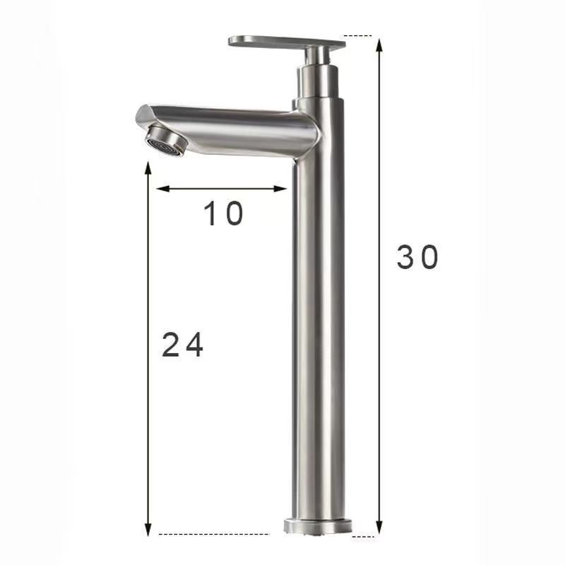 HB6044 Single Cold Taps 304 Stainless Steel Brushed Long And Short