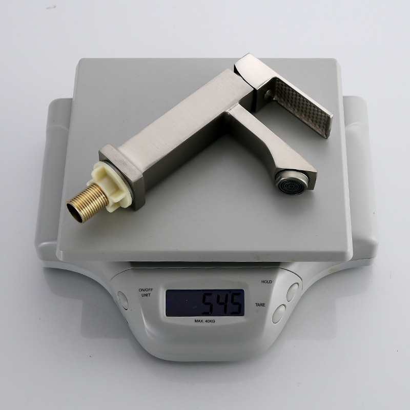 HB6007 Single Cold Water Wash Hand Zinc Body Square Single Handle Basin Faucet