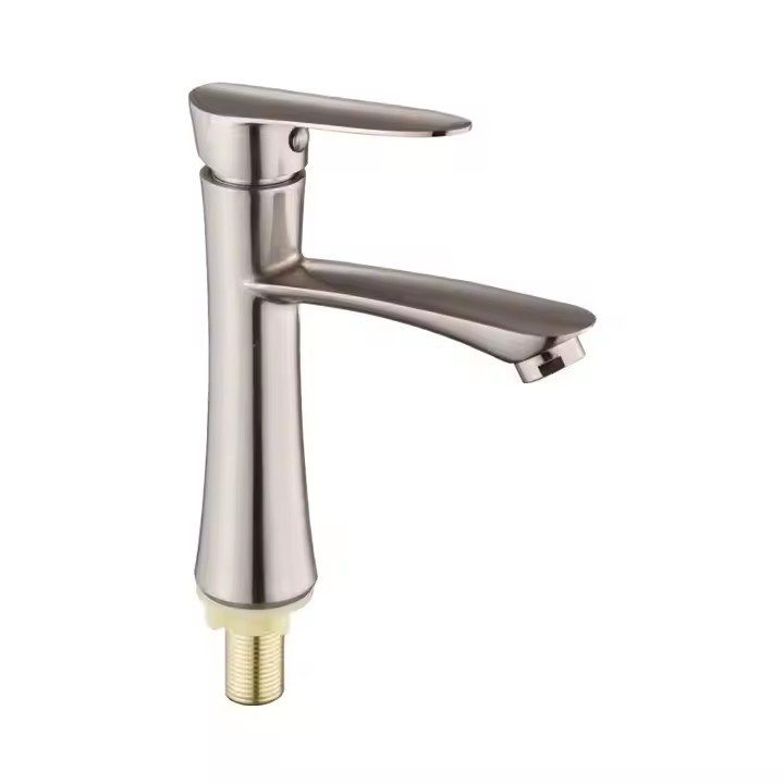  HB6064 New Design Single Cold Water Zinc Body Single Handle Basin Faucet	