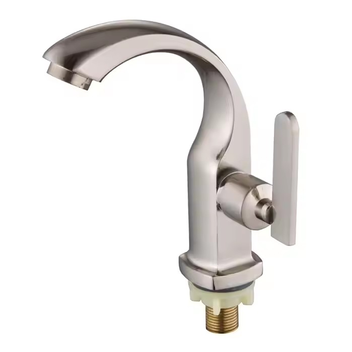  HB6066 New Design Single Cold Water Zinc Body Single Handle Basin Faucet	