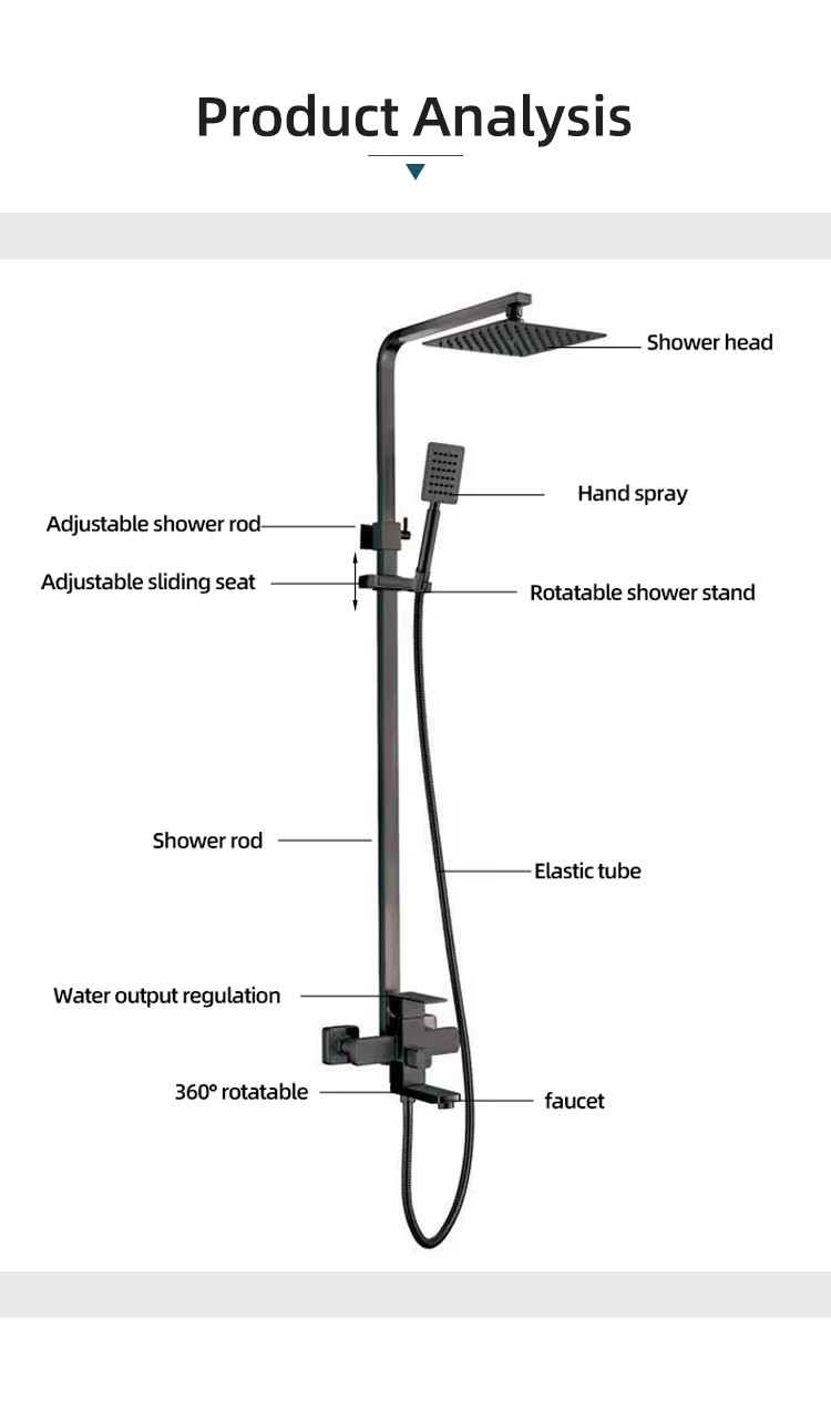 HS8001Newly designed high-quality stainless steel shower faucet