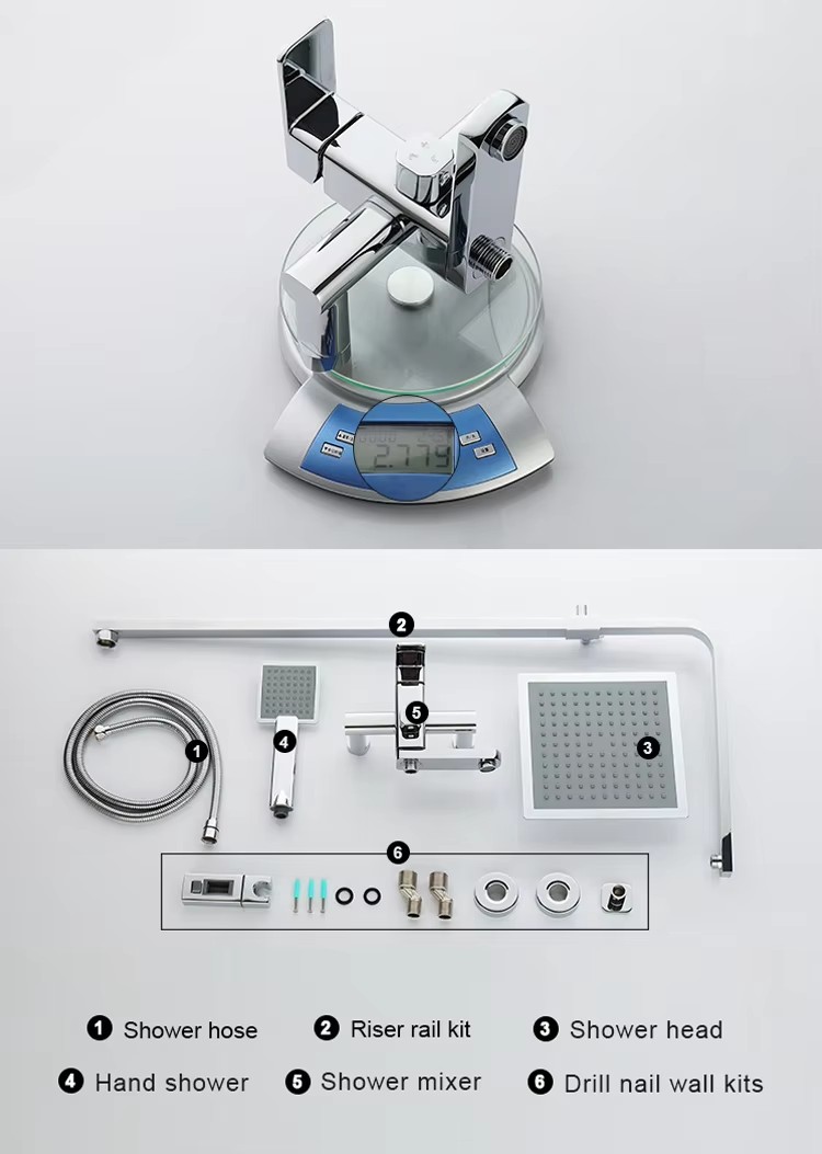 HS8008 Newly designed high-quality Stainless steel shower faucet