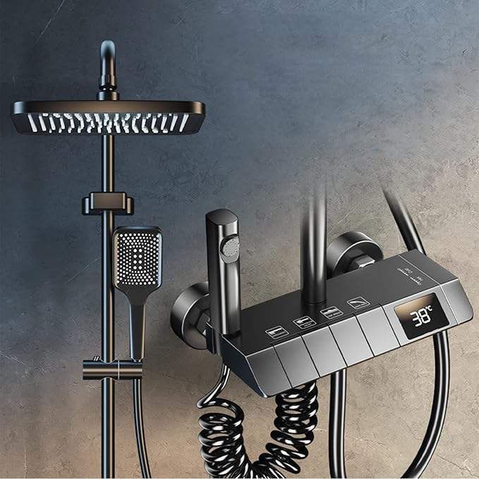 HS8012 Newly designed high-quality zinc alloy push-button shower faucet