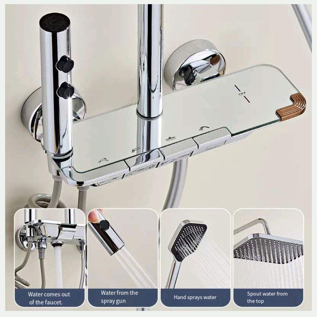 HS8034 Newly designed high-quality brass shower faucet
