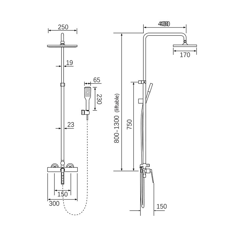 HS8057 Newly designed high-quality Zinc Alloy shower faucet