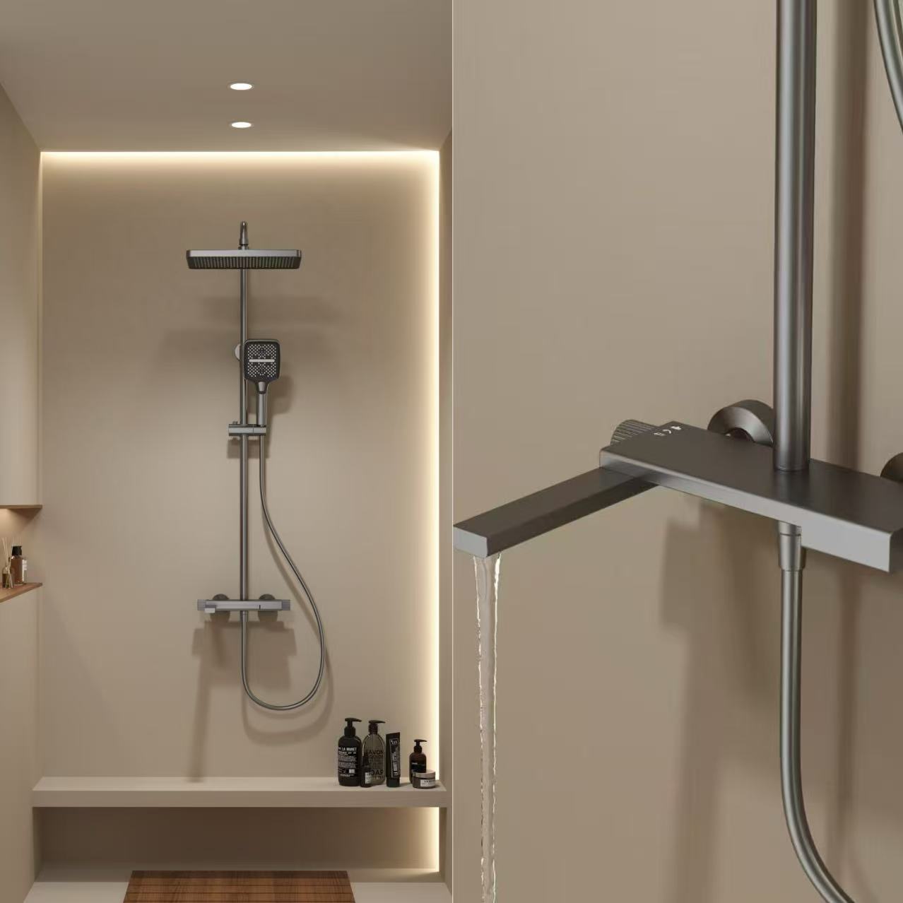 HS8072 Newly designed high-quality aluminum shower faucet