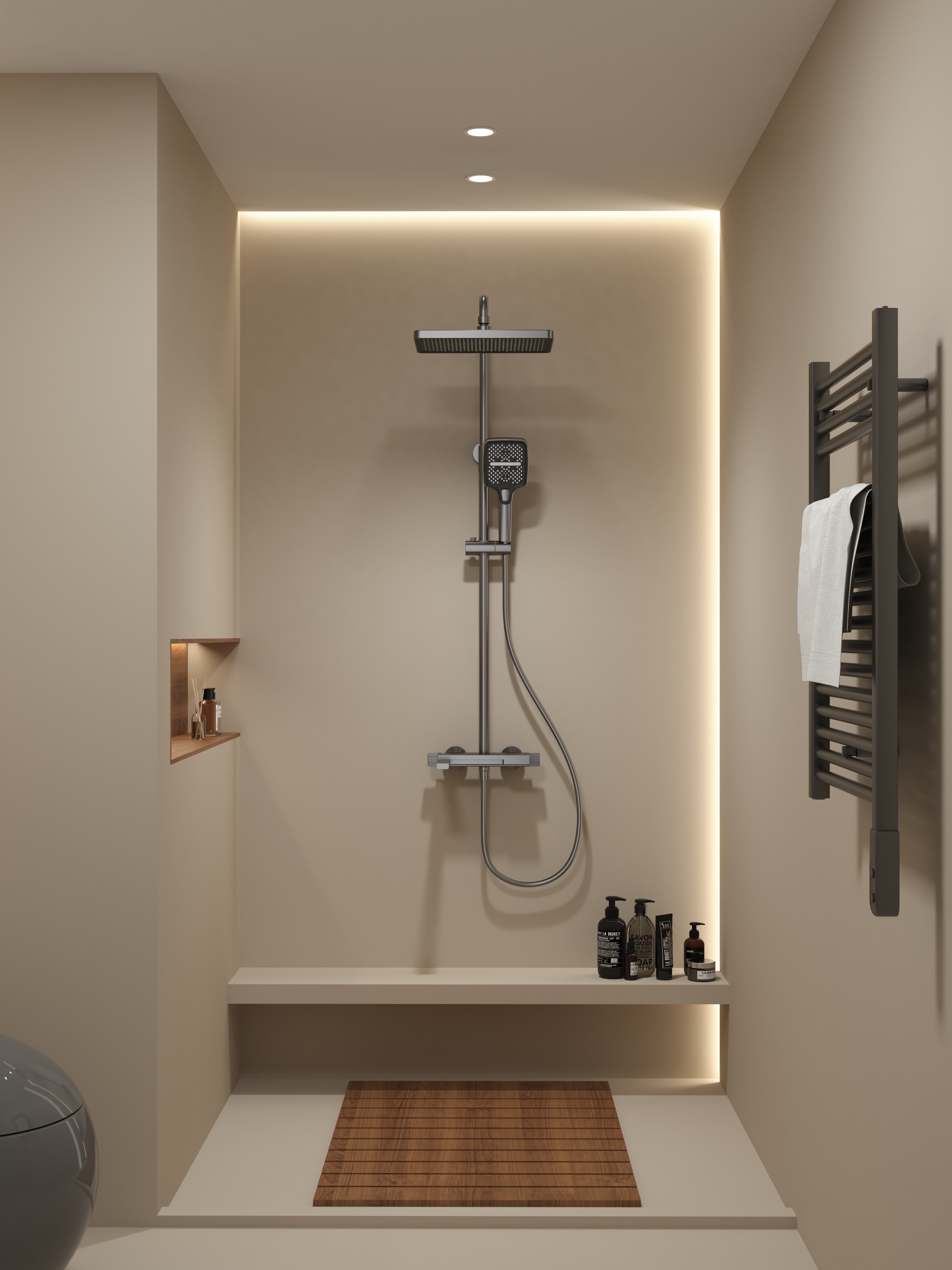 HS8072 Newly designed high-quality aluminum shower faucet