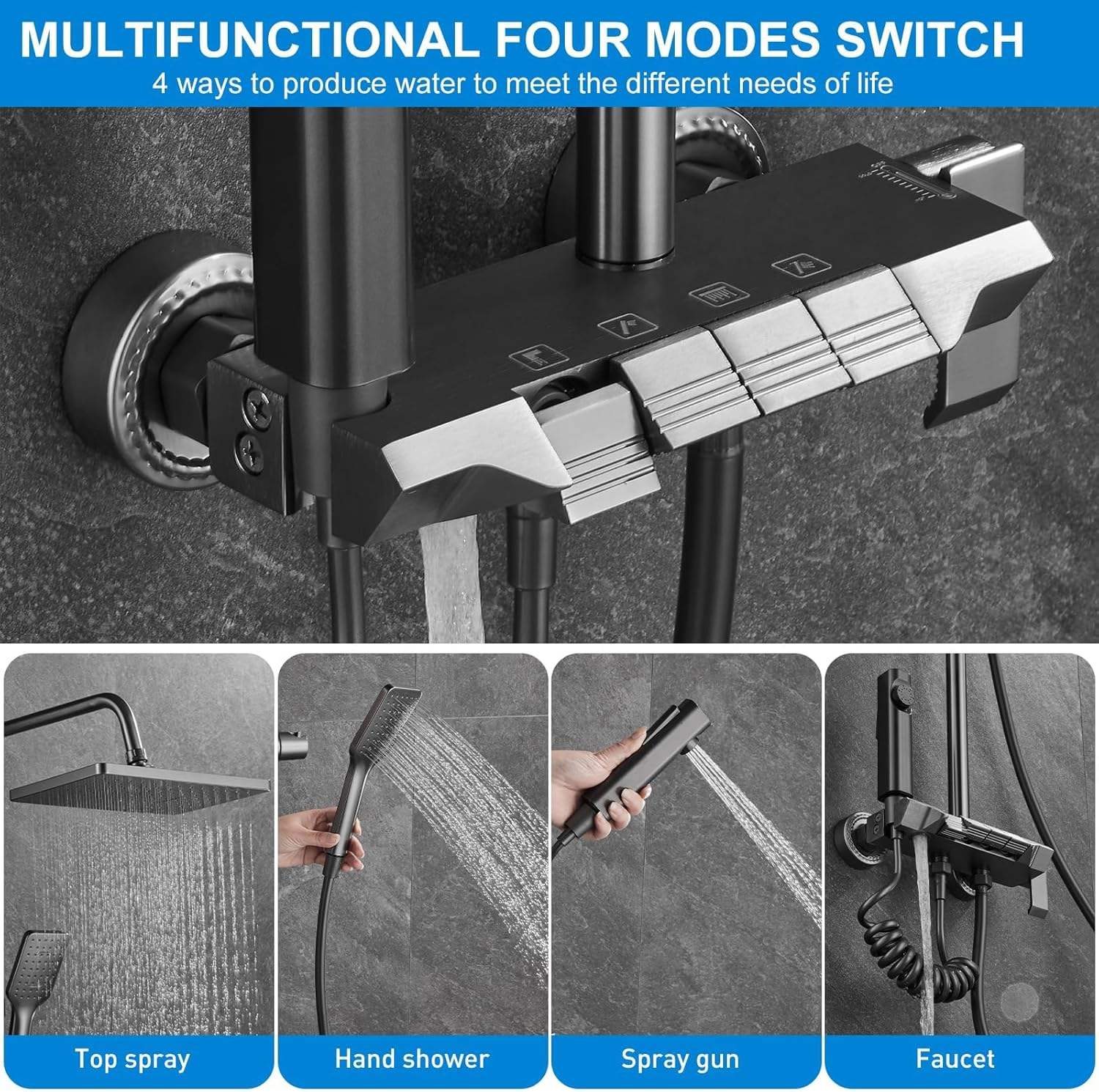 HS8083 Newly designed high-quality aluminum shower faucet