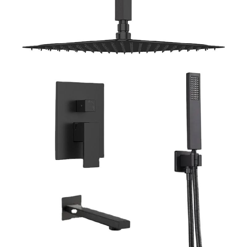 HS5001-C Modern brass wall-mounted shower system, luxurious hidden shower set