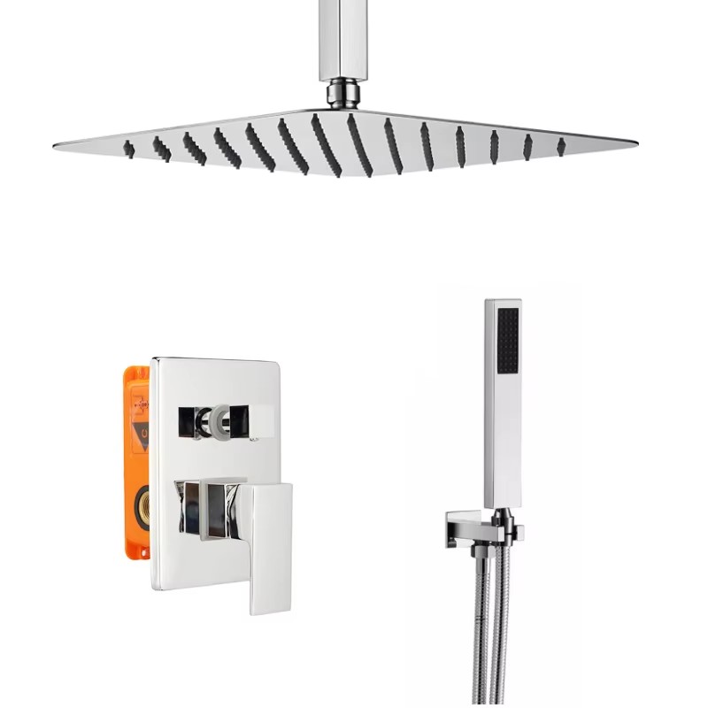HS5002-B Modern brass wall-mounted shower system, luxurious hidden shower set