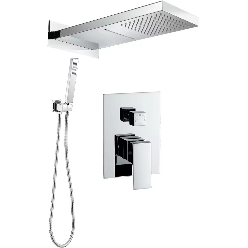 HS5003 Modern brass wall-mounted shower system, luxurious hidden shower set