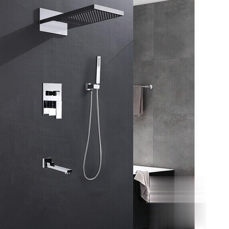 HS5004 Modern brass wall-mounted shower system, luxurious hidden shower set