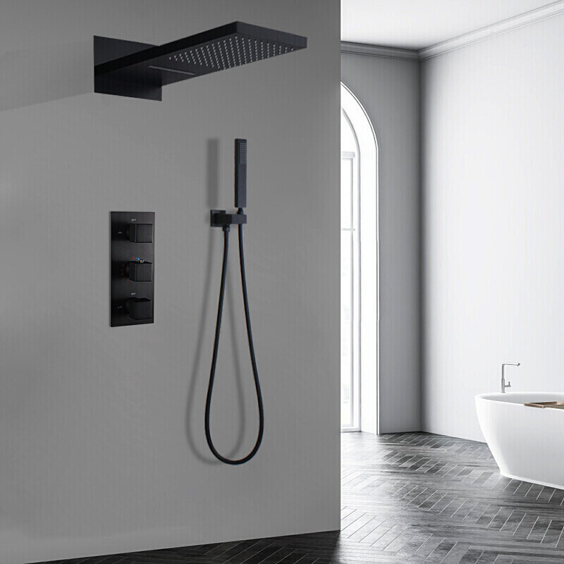 HS5005 Modern brass wall-mounted shower system, luxurious hidden shower set