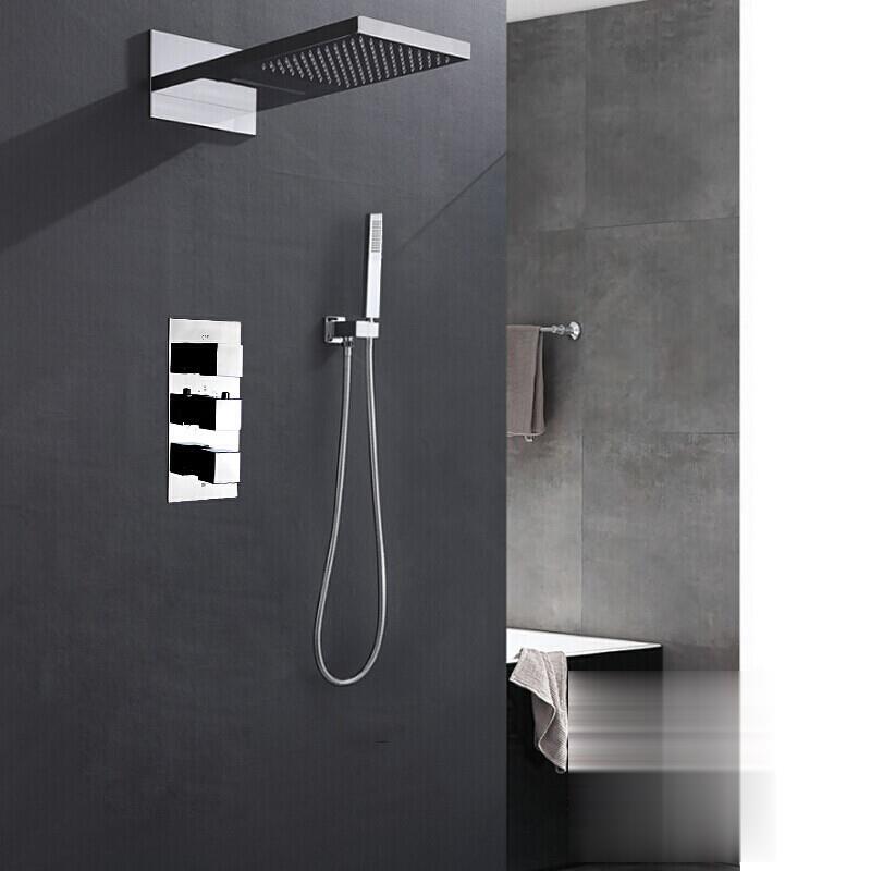 HS5005 Modern brass wall-mounted shower system, luxurious hidden shower set