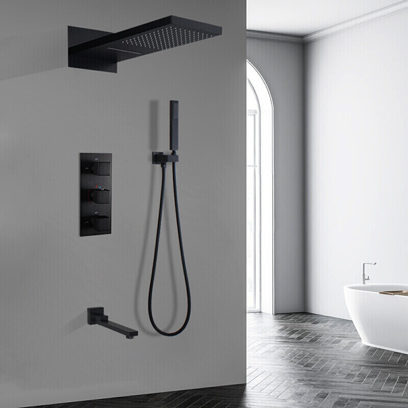 HS5006 Modern brass wall-mounted shower system, luxurious hidden shower set
