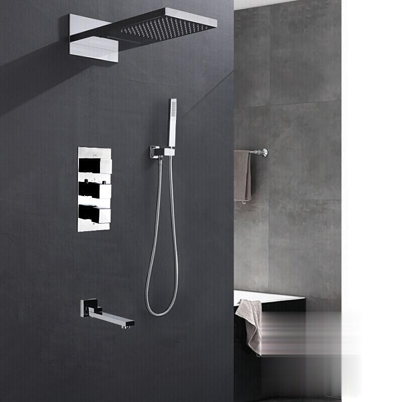 HS5006 Modern brass wall-mounted shower system, luxurious hidden shower set