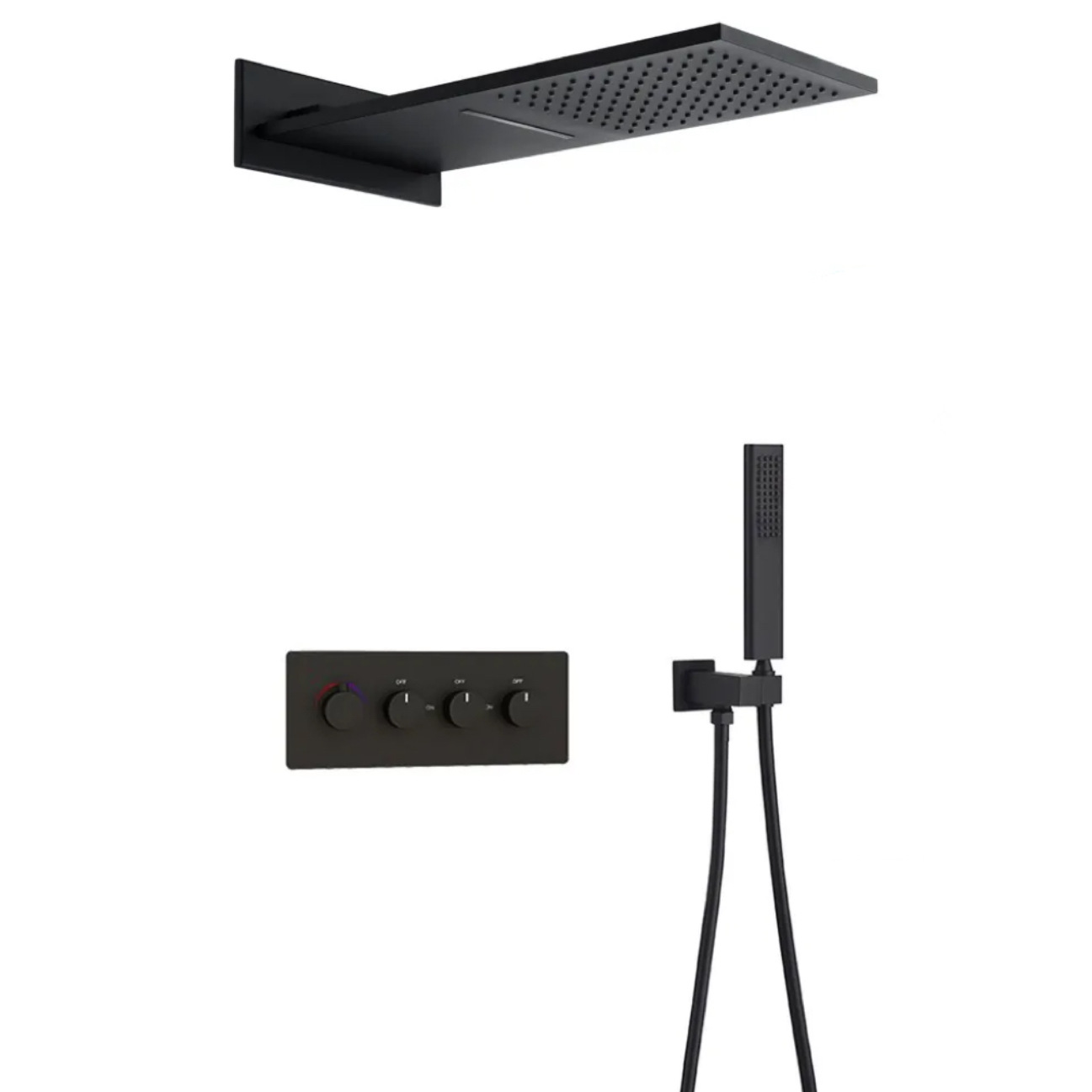 HS5007 Modern brass wall-mounted shower system, luxurious hidden shower set