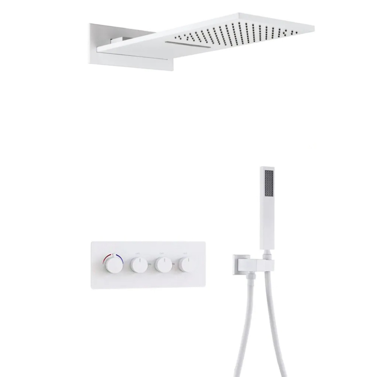 HS5007 Modern brass wall-mounted shower system, luxurious hidden shower set