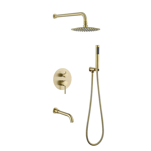 HS5008-A Modern brass wall-mounted shower system, luxurious hidden shower set