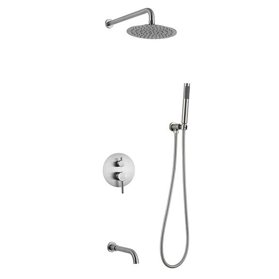 HS5008-A Modern brass wall-mounted shower system, luxurious hidden shower set