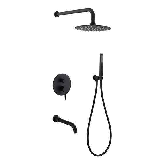 HS5008-A Modern brass wall-mounted shower system, luxurious hidden shower set