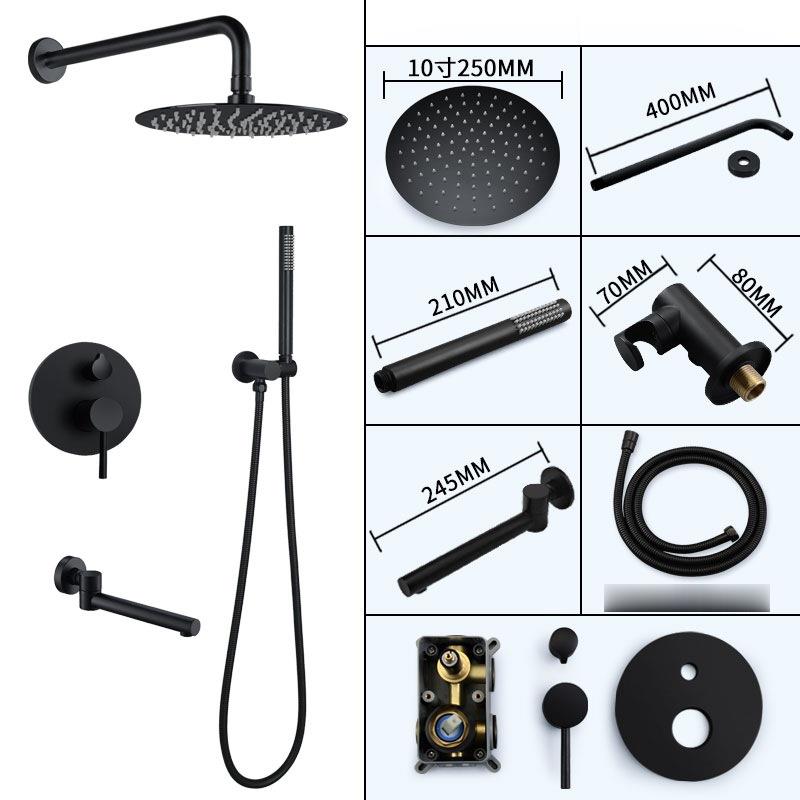 HS5008-B Modern brass wall-mounted shower system, luxurious hidden shower set